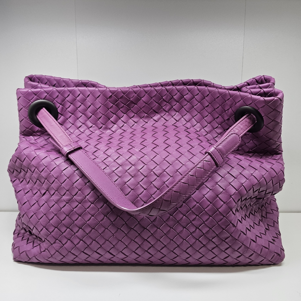 Bottega Veneta Intrecciato Lavender Woven Tote